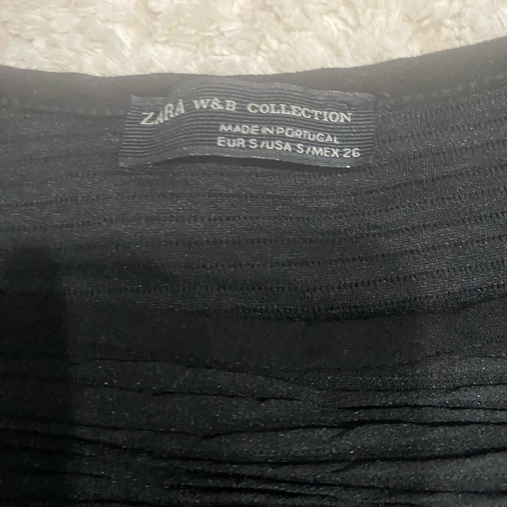 Zara Black Textured Women's Blouse - Picture 3 of 4